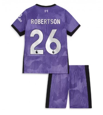 Liverpool Andrew Robertson #26 Kolmas Pelipaita Lasten 2023-24 Lyhyet Hihat (+ Lyhyet housut)